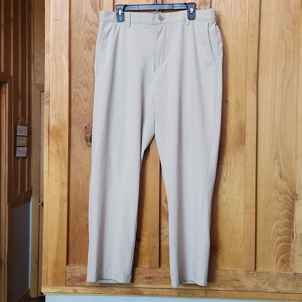 Izod Golf Athletic Lightweight Mid Rise Straight Fit Pants, 36 X 30, Tan